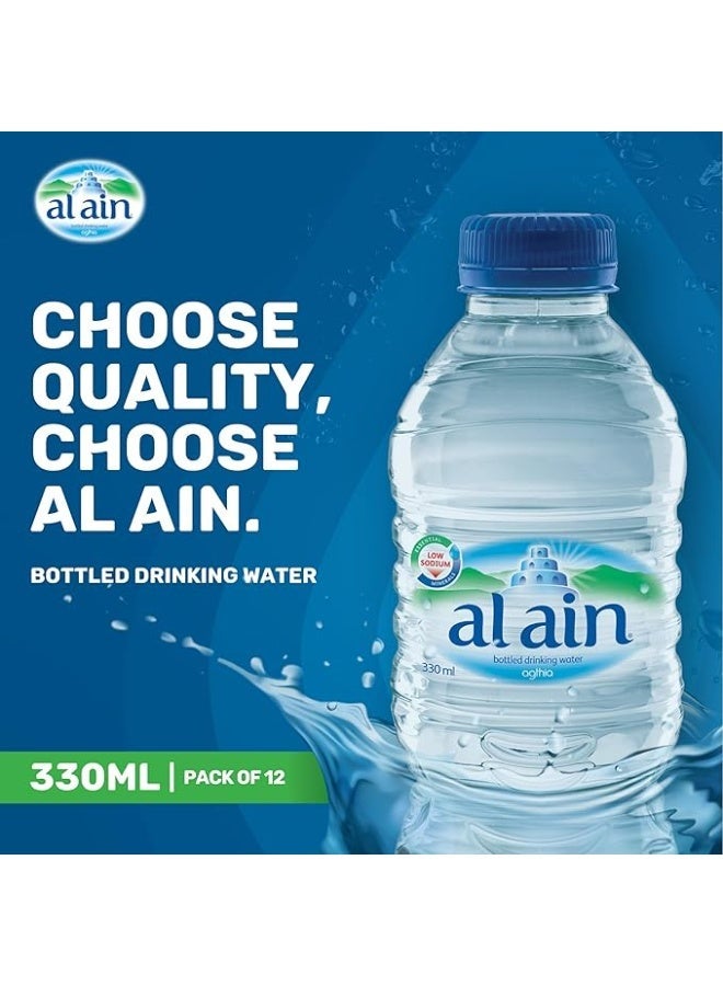 Al Ain Bottled Water 330ml x 12 Piece | Premium Natural Drinking Water - Image 2